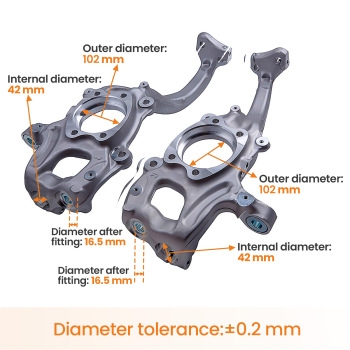 2x Front Left + Right Steering Knuckle Hub Bearing Carrier Arm Compatible For Audi A4 8k